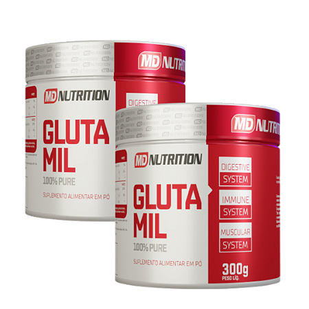 Kit 2 Unidades - Glutamil MD Nutrition - L-Glutamina 300g