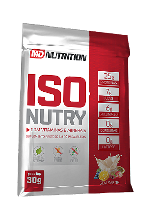 Dose Única Iso Nutry MD Nutrition - 30g - Whey Protein Isolado com Glutamina, BCAA e Multivitamínico