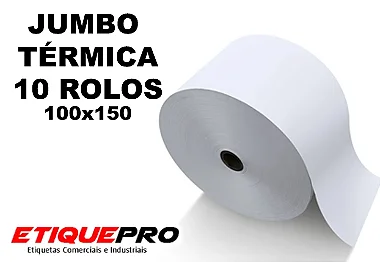 4 Rolos Etiqueta 10x15 Térmica Serrilha Jumbo Mercado Envios
