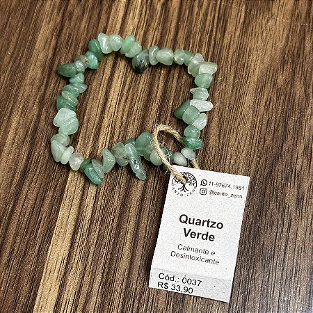 Pulseira Cascalho Quartzo Verde