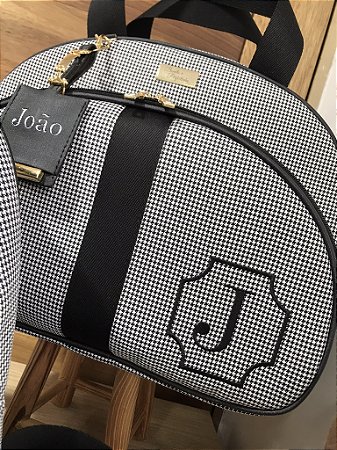 Bolsa Maternidade Média Pied Poule com faixa preta