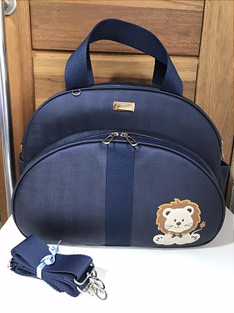 Bolsa Maternidade Média Sintético Azul Marinho - Pronta Entrega