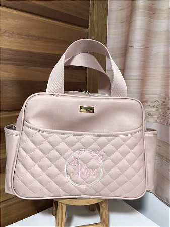 Bolsa maternidade básica quadrada M, sintético rose