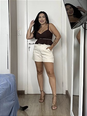 Cropped marrom TAM M