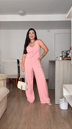 Conjunto Rosa renner (Calça tam 40 e colete tam M)