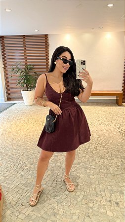 Vestido vinho Renner TAM M