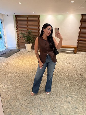 Colete marrom Renner tam M