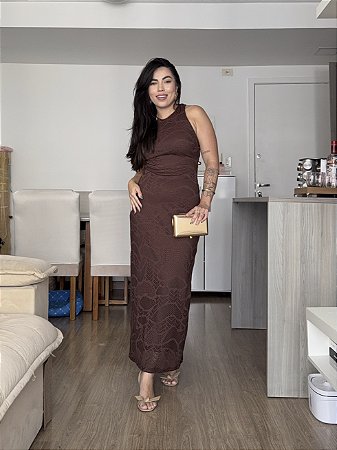 Vestido marrom Renner tam M