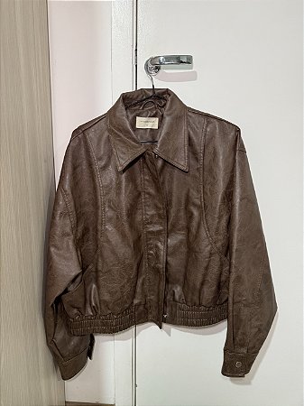 Jaqueta PU marrom Renner tam M