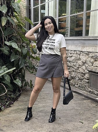 Short saia cinza Riachuelo tam 40
