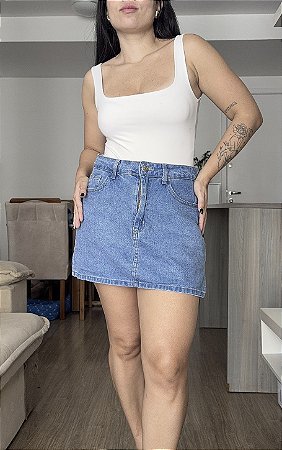 Short saia jeans C&A TAM 40