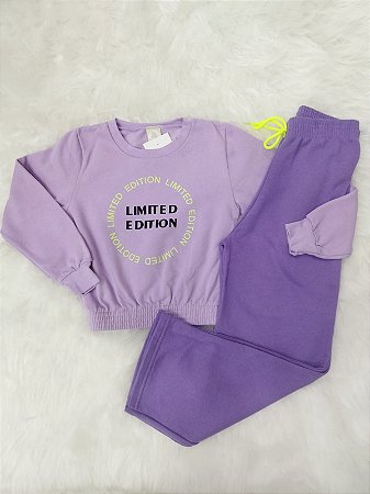 Conjunto Moletom Limited Lilás