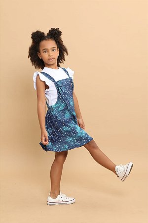 Jardineira Infantil Céu Estrelado