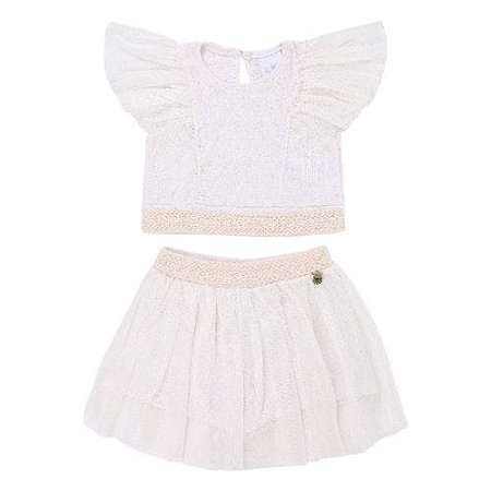 Conjunto Infanti Off White Luxo