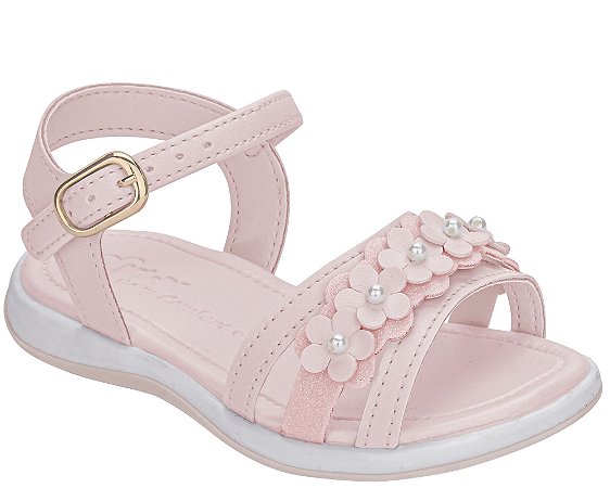 Sandália Kidy baby equilíbrio menina rosa claro
