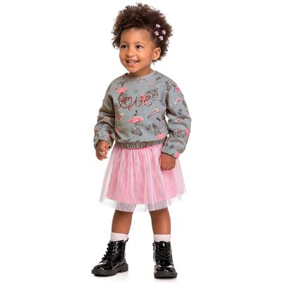 Conjunto infantil feminino love