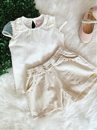 Conjunto Infantil Feminino Caracoles