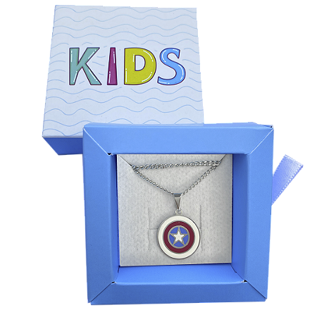 Colar Infantil Resinado para Meninos - (Inox)