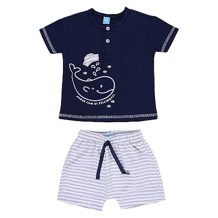Conjunto camiseta e Short Bebê Menino