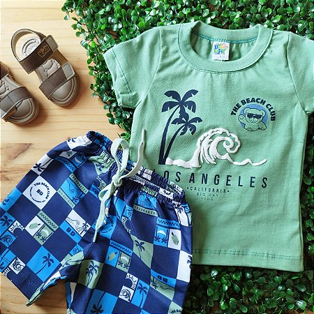 Conjunto Bermuda e Camiseta Infantil Masculino