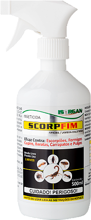 Inseticida ScorpFim - 500ml - Escorpiões, baratas, formigas, cupins, carrapatos, pulgas, etc