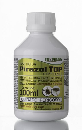 Pirazol Top - 100ml - Solução Oleosa - Elimina Carrapatos e Pulgas