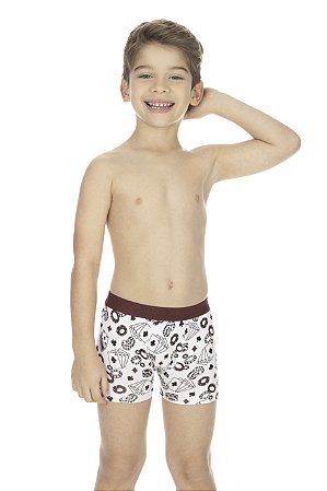 12 Boxer Infantil Cotton Estampada