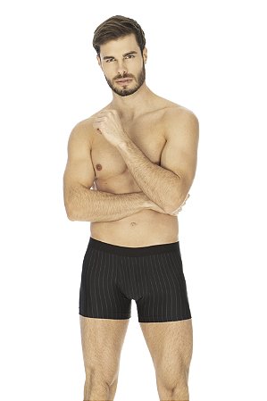 12 Boxer Poliester Adulto Risca de Giz