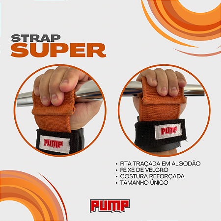 STRAP COM VELCRO E PROTEÇÃO DE PULSO LARANJA