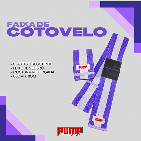 FAIXA DE COTOVELO - ROXA COM LISTRA BRANCA