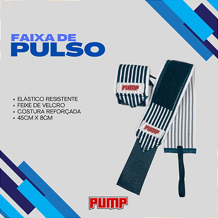 FAIXA DE PULSO - LISTRADA AZUL MARINHO COM BRANCO