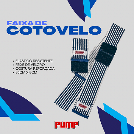 FAIXA DE COTOVELO - LISTRADA AZUL MARINHO COM BRANCO