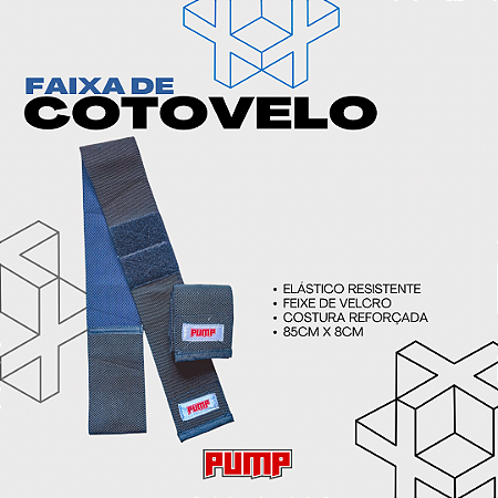 FAIXA DE COTOVELO PRETA COM AZUL MARINHO