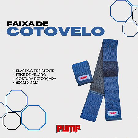 FAIXA DE COTOVELO AZUL MARINHO COM PRETO
