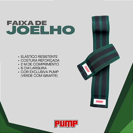 FAIXA DE JOELHO VERDE COM GRAFITE