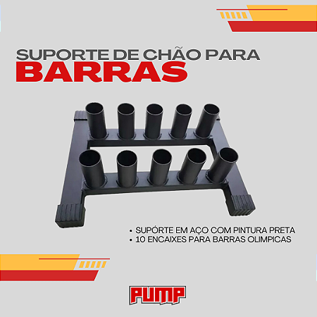 SUPORTE DE CHÃO PARA BARRAS OLIMPICAS