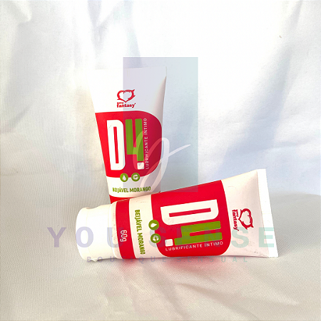 D4 Lubrificante Íntimo - 60ml - Morango