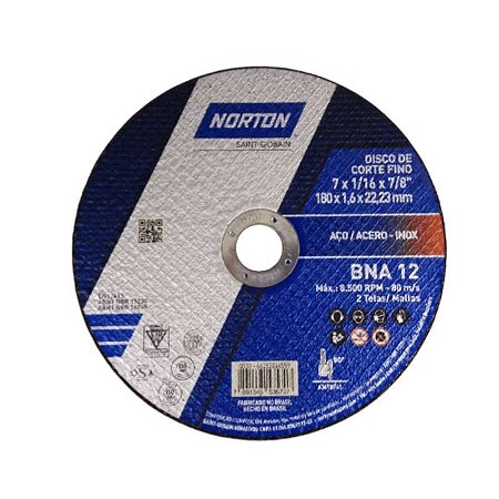 Disco de Corte 7"x1,6mm BNA12 Norton