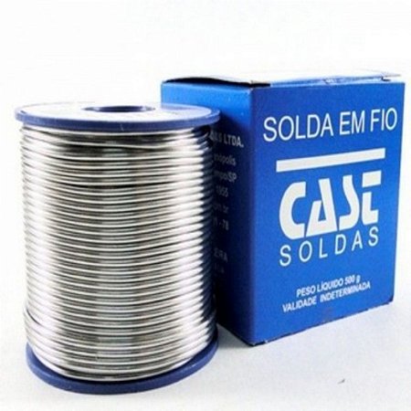 Estanho em Fio 60X40 189MSX 1,0mm 200g Cast Metais (Eletrônica)