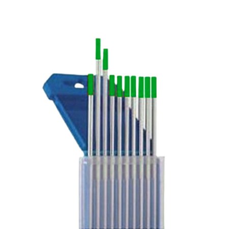 Caixa c/10 - Tungstênio Puro 1,60mm Ponta Verde para Alumínio