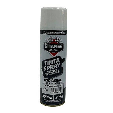 Tinta Spray Branco Brilhante 300Ml/207G Gitanes