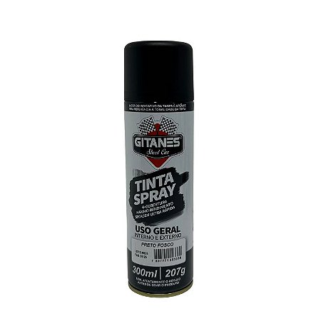 Tinta Spray Preto Fosco 300Ml/207G Gitanes