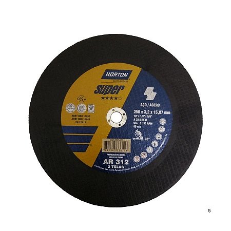 Disco de corte 12" x 3,2 x 5/8 AR312 [Norton]