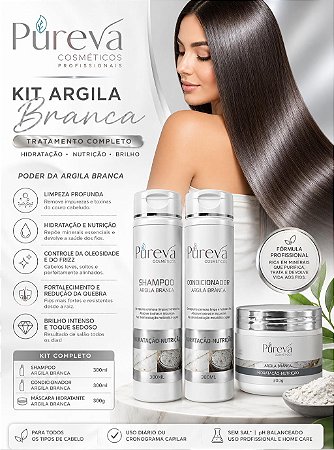 Kit argila branca Pureva