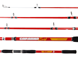 Vara Caranha SURF 3,90 vermelha 3 partes ALBATROZ FISHING