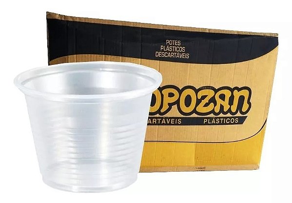 Pote descartável PP 250ml cx c/1.000 un. - Copozan