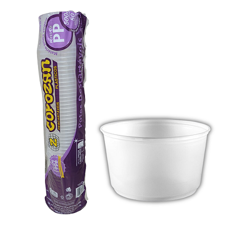 Pote 500ml PP caixa c/600 Unid. - Copozan