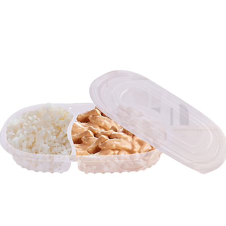Pote Oval 3 divisórias com Tampa 800ml - Prafesta