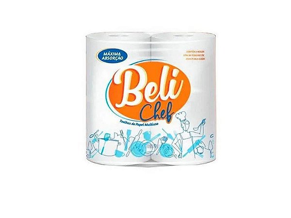 Papel Toalha Beli Chef Folha Dupla - 2 Rolos