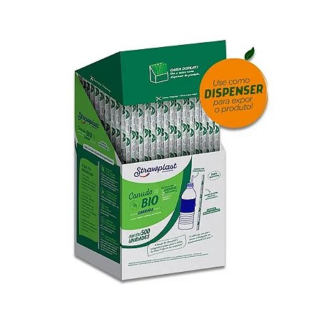 Canudo Garrafa It’s Bio  5mm com 500 un. - Strawplast